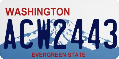WA license plate ACW2443