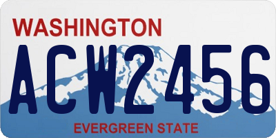WA license plate ACW2456