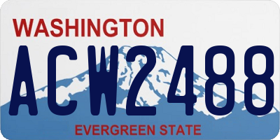 WA license plate ACW2488