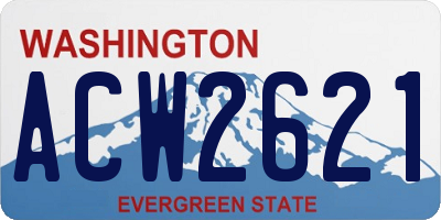 WA license plate ACW2621