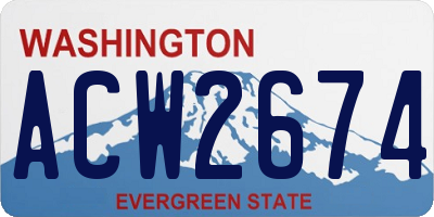 WA license plate ACW2674