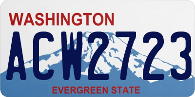 WA license plate ACW2723