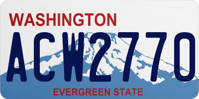 WA license plate ACW2770