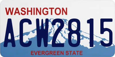 WA license plate ACW2815