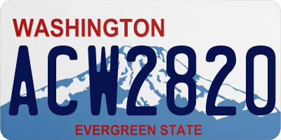 WA license plate ACW2820