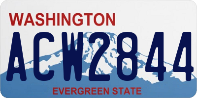 WA license plate ACW2844
