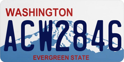 WA license plate ACW2846
