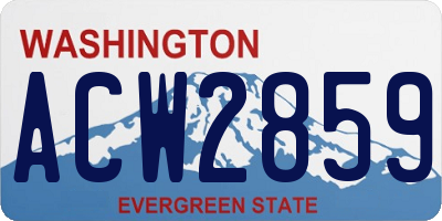 WA license plate ACW2859
