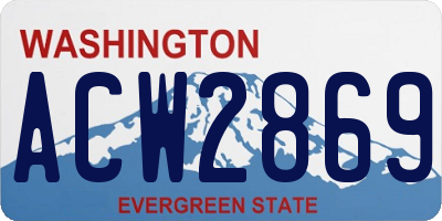 WA license plate ACW2869