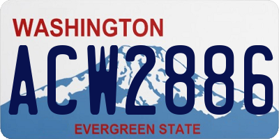 WA license plate ACW2886