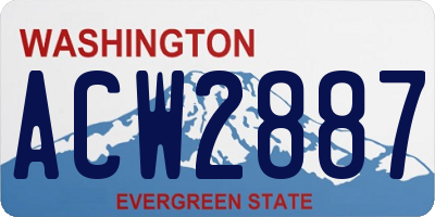 WA license plate ACW2887