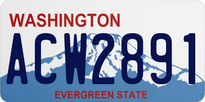 WA license plate ACW2891