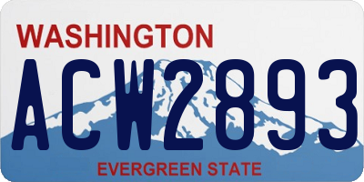 WA license plate ACW2893