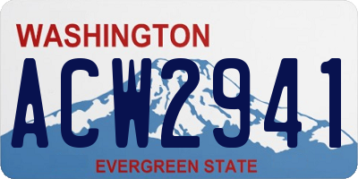 WA license plate ACW2941