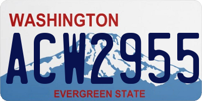 WA license plate ACW2955