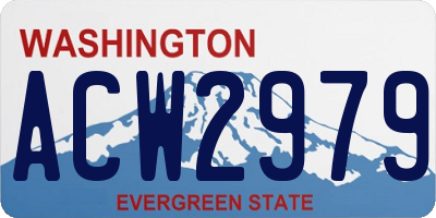 WA license plate ACW2979
