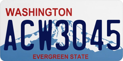 WA license plate ACW3045