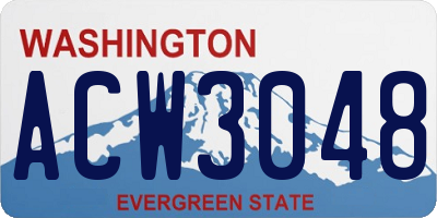 WA license plate ACW3048