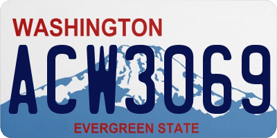 WA license plate ACW3069