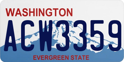 WA license plate ACW3359