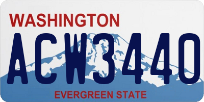 WA license plate ACW3440