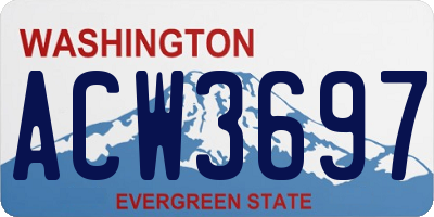 WA license plate ACW3697