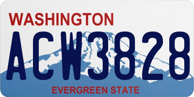 WA license plate ACW3828