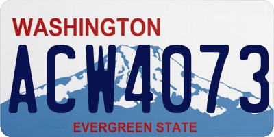 WA license plate ACW4073