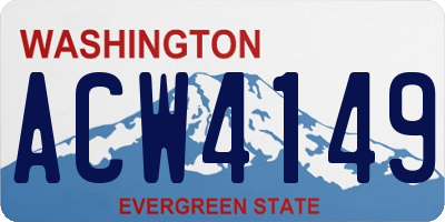 WA license plate ACW4149