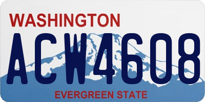 WA license plate ACW4608