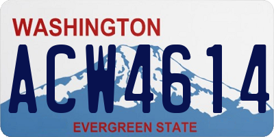 WA license plate ACW4614