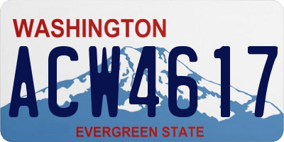 WA license plate ACW4617