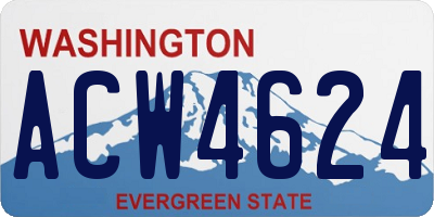WA license plate ACW4624