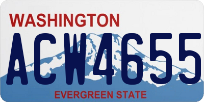 WA license plate ACW4655