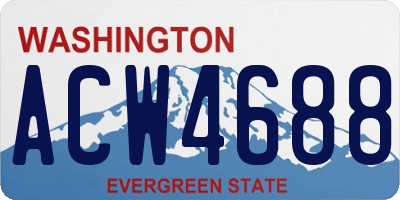 WA license plate ACW4688