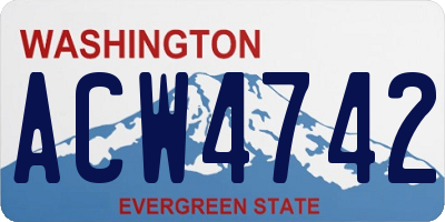 WA license plate ACW4742
