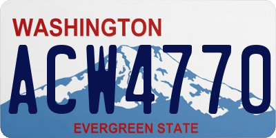 WA license plate ACW4770
