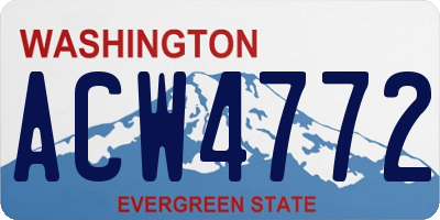 WA license plate ACW4772