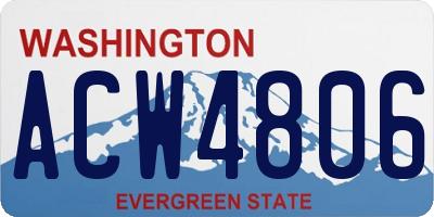 WA license plate ACW4806