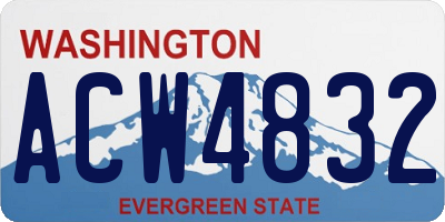 WA license plate ACW4832