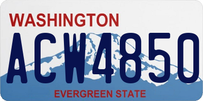 WA license plate ACW4850