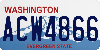 WA license plate ACW4866