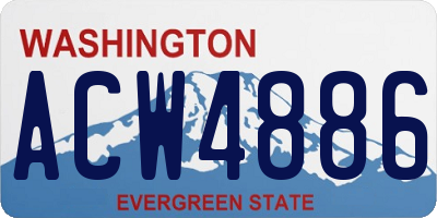 WA license plate ACW4886