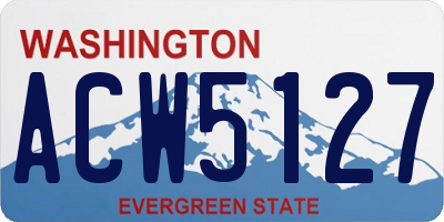 WA license plate ACW5127