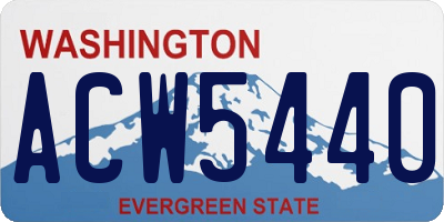 WA license plate ACW5440