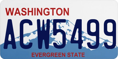 WA license plate ACW5499