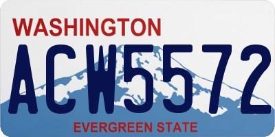 WA license plate ACW5572