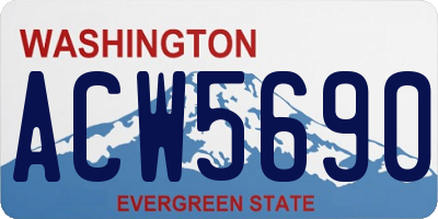 WA license plate ACW5690