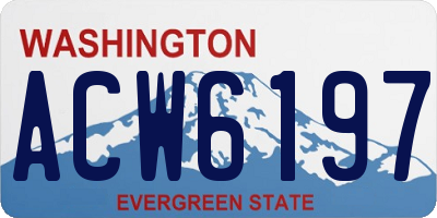 WA license plate ACW6197