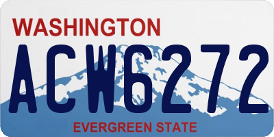 WA license plate ACW6272